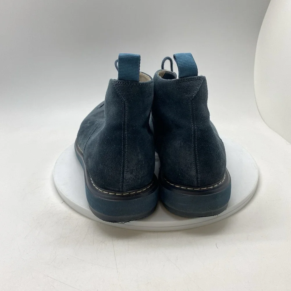 Clarks Kenley Boots Mens 10.5 Navy‎ Blue Suede Chukka Ankle Comfort Casual